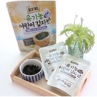 Rong biển ăn liền tách muối hữu cơ Alvin Hàn quốc - rong biển rắc cơm cho bé ăn dặm  từ 7 tháng. Date 10/2022