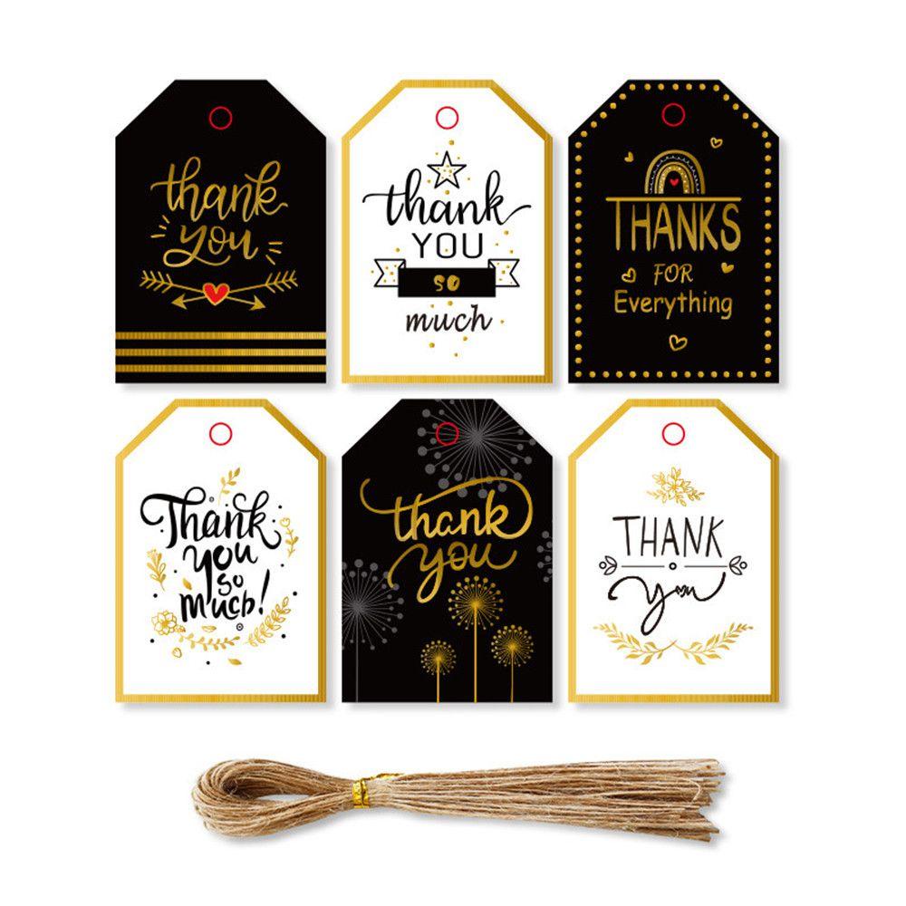 CONOPERY Nhãn Giấy Kraft In Chữ Thank You Dùng Trang Trí Tiệc Cưới DIY