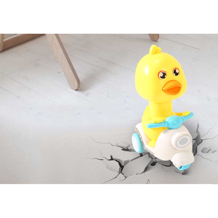 Đồ chơi BORAMMY TTD145 chú vịt vàng lái xe máy dễ thương