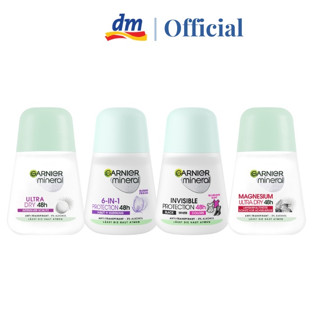 Lăn Khử Mùi Garnier Mineral Pháp Không Cồn Ngăn Mồ Hôi Hiệu Quả
