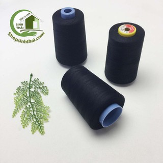 Cuộn chỉ may màu đen - cuộn lớn - chỉ dày may quần jean, chiếu, đồ cứng