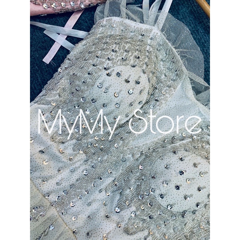 Đầm dự tiệc 2 dây kết cườm TRIPBLE T DRESS -size M/L (kèm ảnh/video thật) MS331V