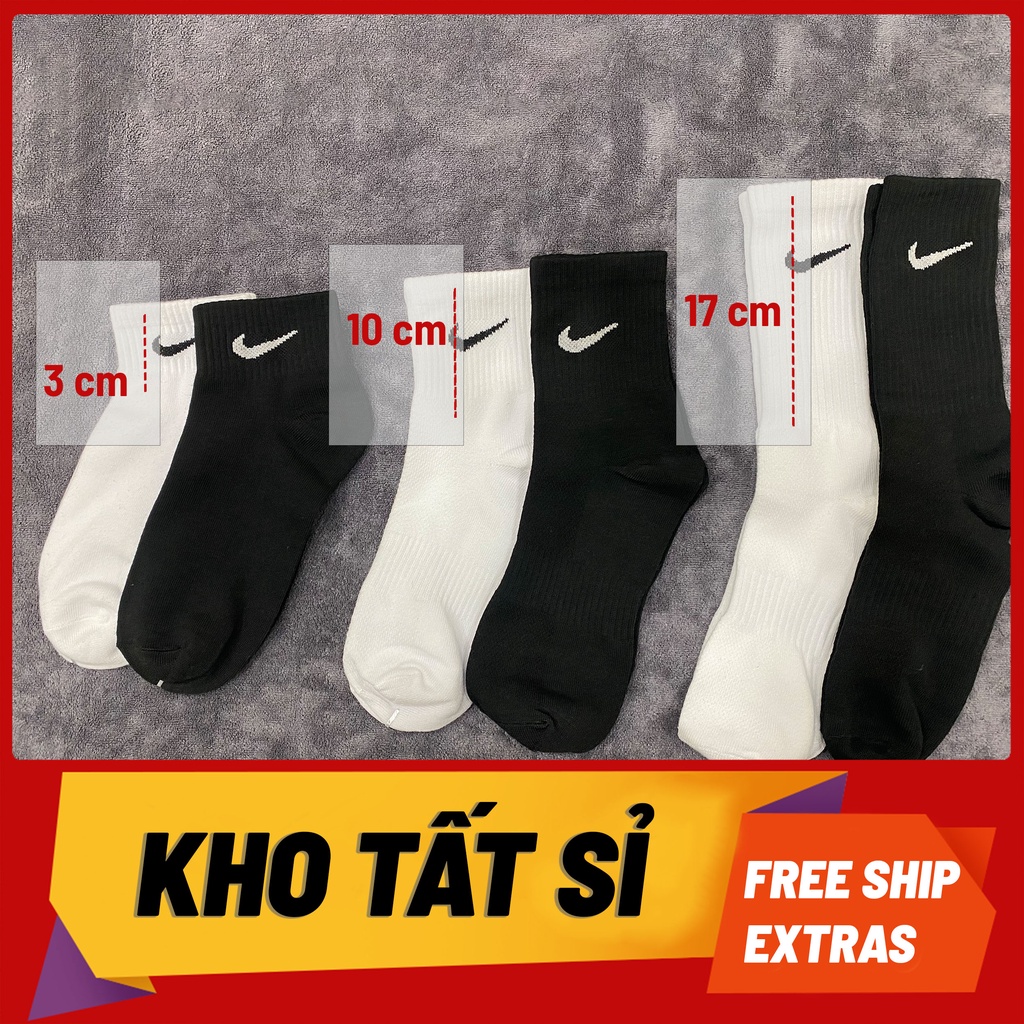 TẤT VỚ NIKE NAM NỮ CAO CẤP CHẤT LIỆU COTTON 100% MỀM MỊN
