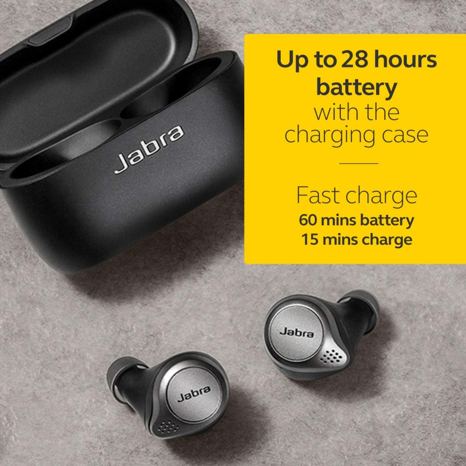 Tai nghe bluetooth Jabra Elite 75T siêu bass, tai nghe không dây TWS hỗ trợ sạc không dây, chống nước