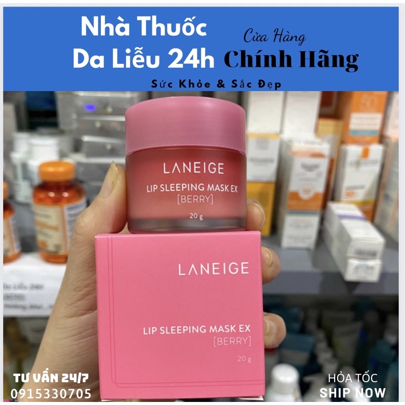 Mặt Nạ Ngủ Dưỡng Môi Laneige Lip Sleeping Mask Mùi Berry - Màu Hồng 20g