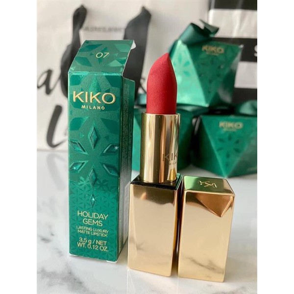 Son Kiko - Holiday Gems Lasting Luxury Matte Lipstick (hàng chính hãng, fake đền gấp 10 lần)