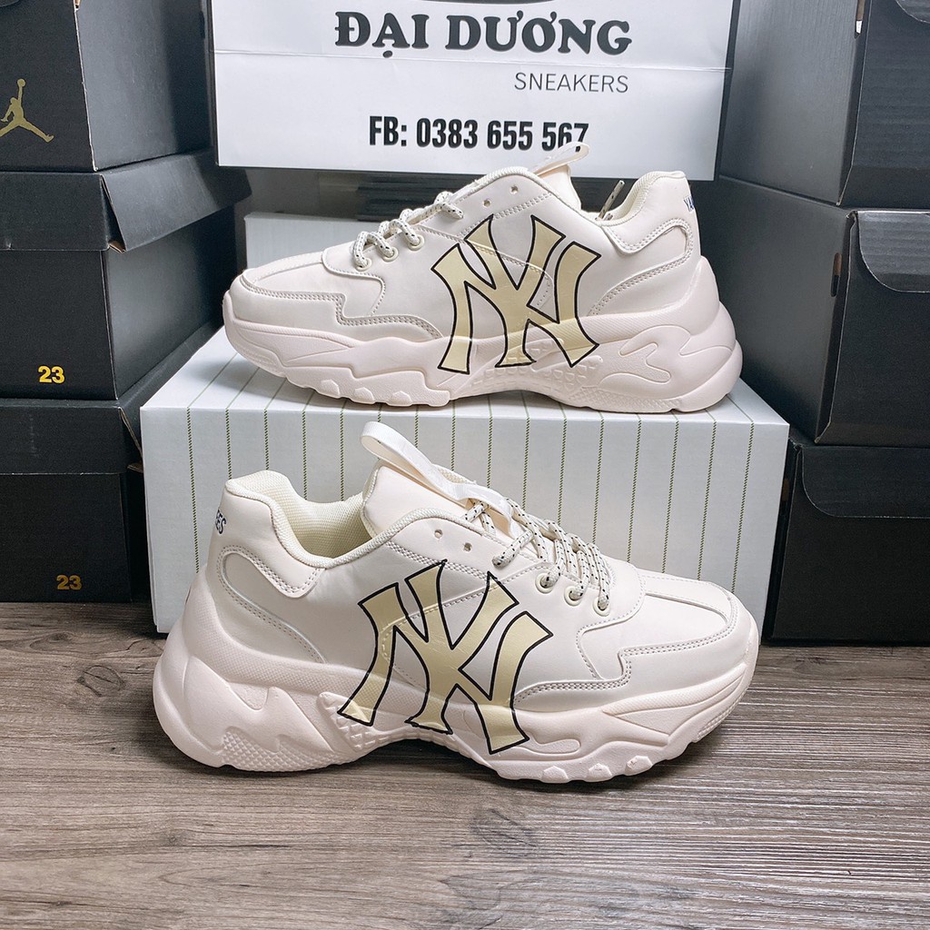 [𝗙𝘂𝗹𝗹 𝗕𝗼𝘅 𝗕𝗶𝗹𝗹] Giày thể thao MLB ny vàng , giày sneaker kiểu dáng hàn quốc độn đế