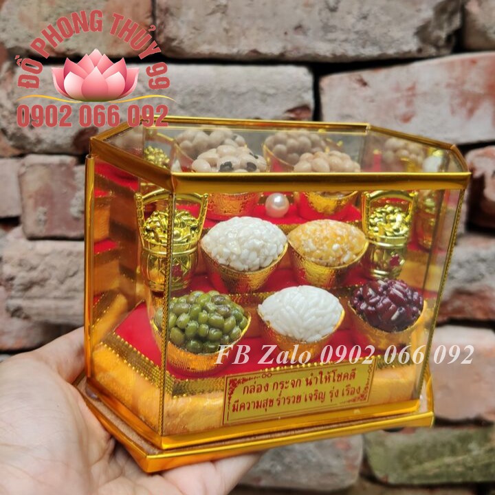 HỘP NGŨ CỐC PHONG THỦY size 11x16x7cm