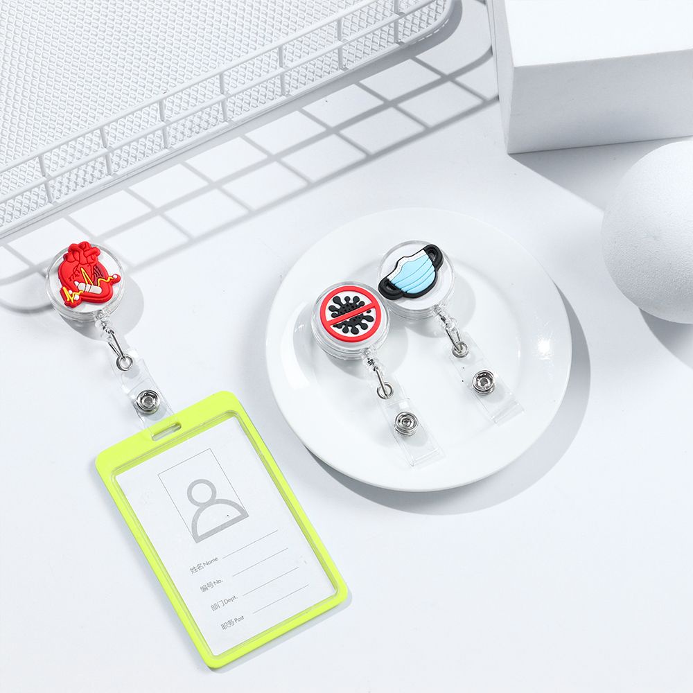 Móc Kẹp Bảng Tên/Thẻ ID Thiết Kế Dễ Thương Có Thể Thu Gọn Tiện Dụng Giá Đỡ