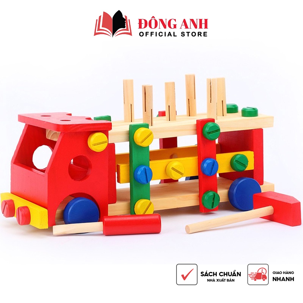Đồ chơi gỗ lắp ráp ô tô, đập bóng Baostore giúp phát triển trí tuệ cho bé