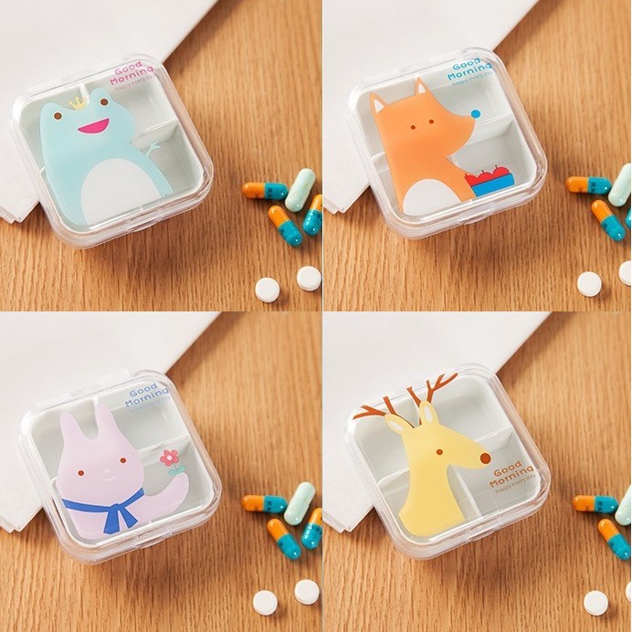 Hộp Đựng Thuốc 4 Ngăn Hình Thú - BX1401
