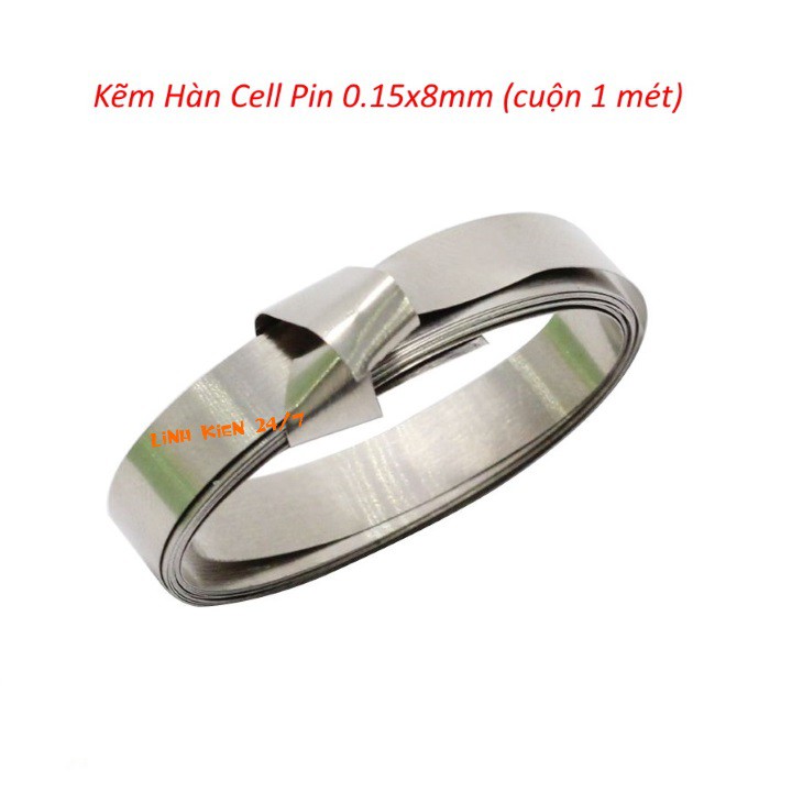 Kẽm Hàn Cell Pin 0.15x8mm (Cuộn 1 mét)