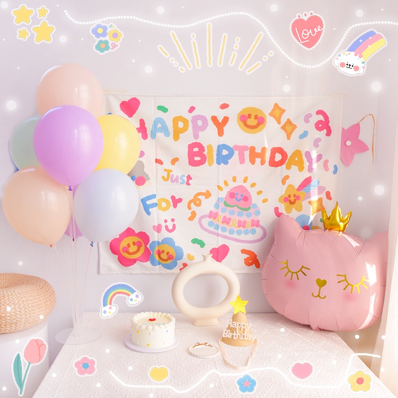 Thảm Treo Tường Trang Trí Tiệc Sinh Nhật Đẹp Mắt