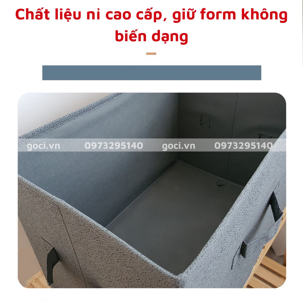 Hộp vải chia 9 ngăn đựng quần jean áo sơ mi thun cộc tay mùa hè đa năng khay túi vải cao cấp sắp xếp gọn gàng /HealHomes