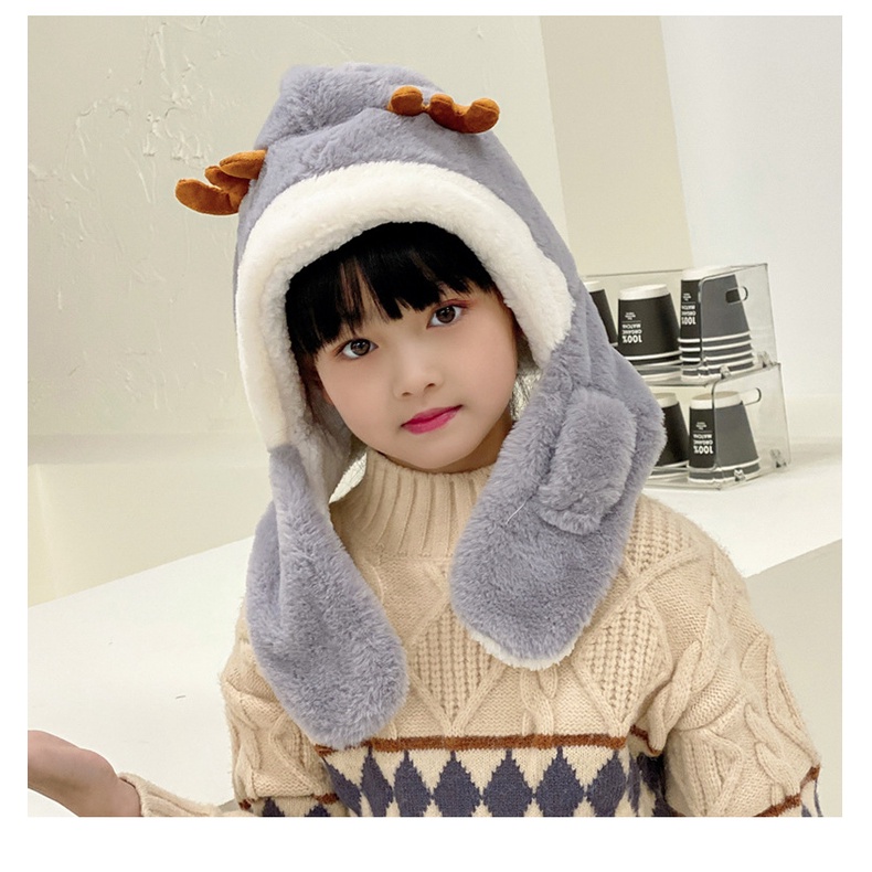 Mũ Len Cho Bé Trai và Gái Nón Kèm Khăn Phong Cách Hàn Quốc Rất Cute