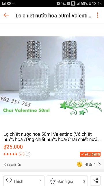 Lọ chiết nước hoa 30ml thủy tinh (Vỏ chiết nước hoa/ Chai chiết nước hoa)