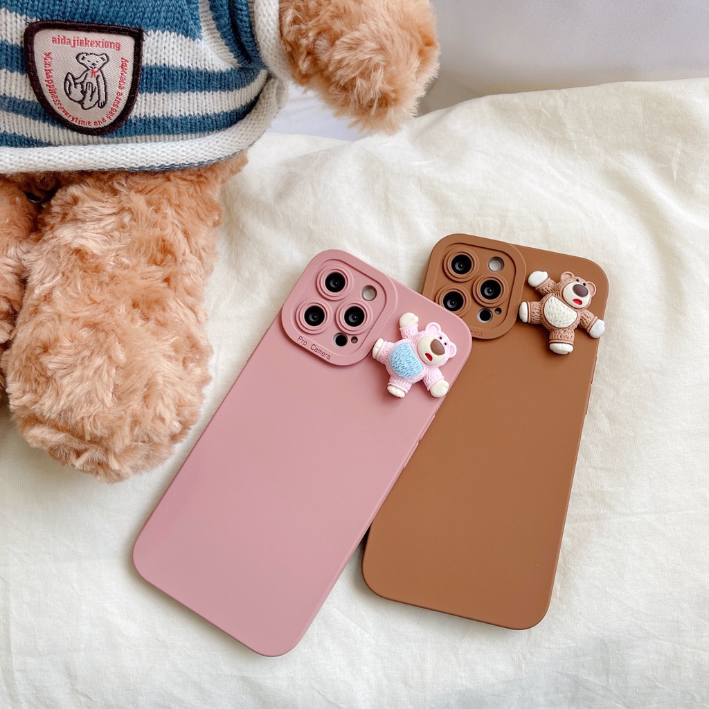 Ốp Điện Thoại Họa Tiết Gấu 3D Cho Xiaomi Redmi 8 9A 9C 9T 9 10 Poco M3 M2 Note10 9 9S 8Pro 10Pro 10s 11 11Pro Mi Poco X3 NFC X3 Pro 11T