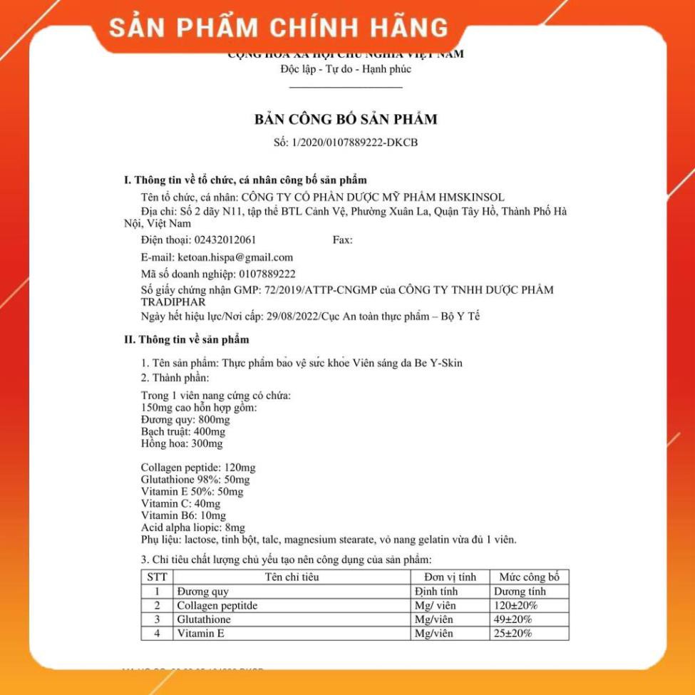 Viên uống trắng da toàn thân, bật tone hiệu quả Be Y - SKIN | BigBuy360 - bigbuy360.vn