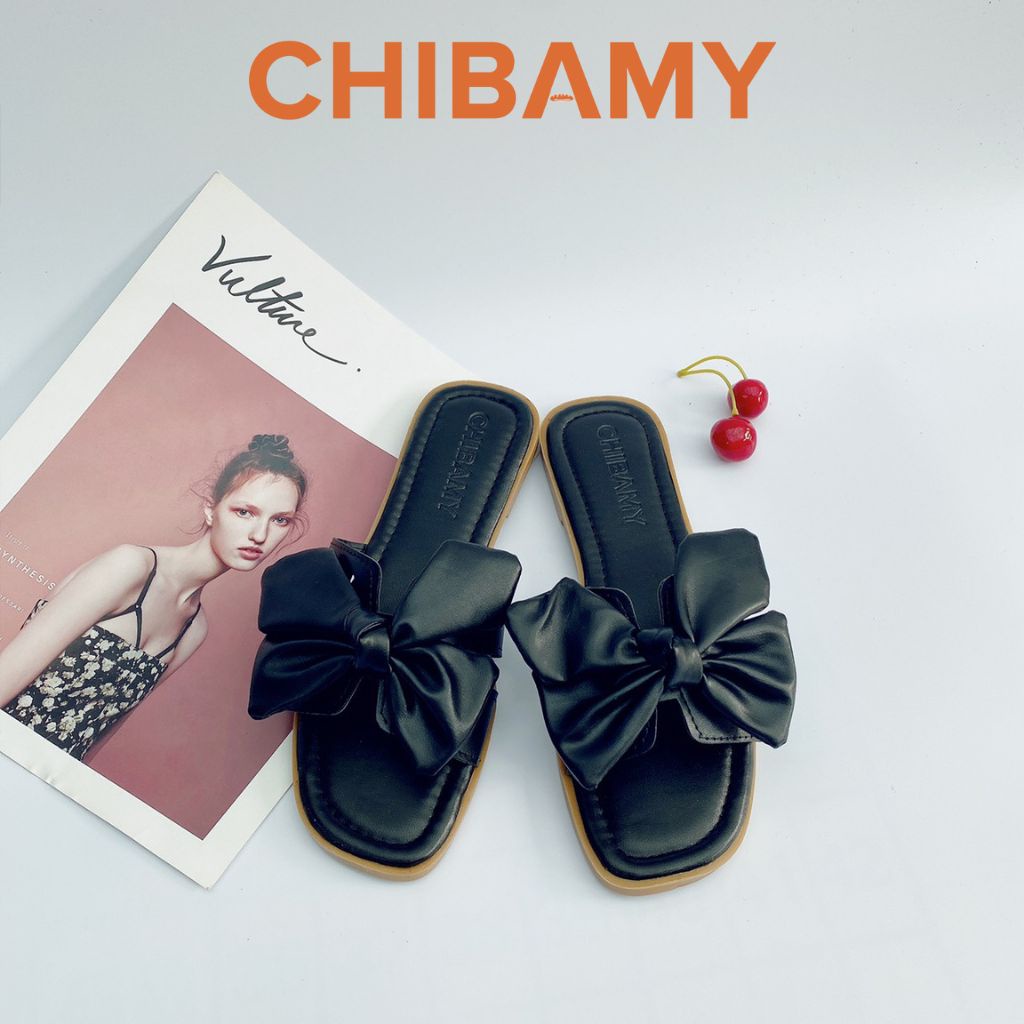 Dép Thời Trang Nữ Thắt Nơ Tiểu Thư phong cách tiểu thư đi biển, đi chơi - ChiBamy Shoes