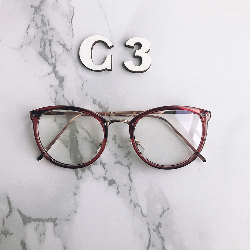 Mắt kính gọng nhựa chống tia sáng xanh phong cách Hàn Quốc cho nữ