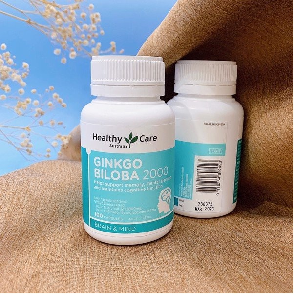 DATE 2023] Viên Uống Bổ não Ginkgo Biloba Healthy Care Úc 2000 (MẪU MỚI  2020) | Shopee Việt Nam