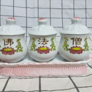 Bộ 3 chung nước có nắp thờ cúng
