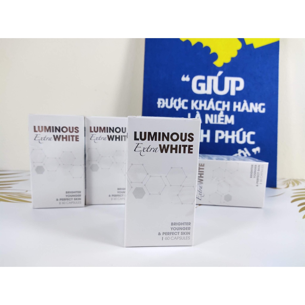 Viên uống trắng da, trẻ hóa da và giảm nám LUMINOUS EXTRA WHITE Hộp 60 viên