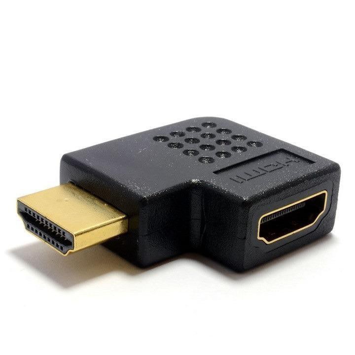 [Mã ELORDER5 giảm 10K đơn 20K] Đầu nối dây HDMI cong 270 độ - Đầu nối HDMI 2 đầu âm dương-DH01