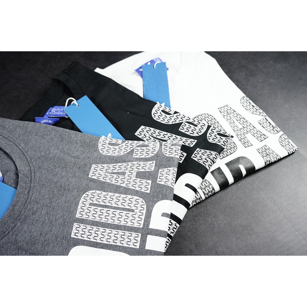 Áo thun nam dài tay cao cấp Adidas hàng dư chính hãng vải cotton co giãn cổ tròn họa tiết ép nhiệt không bong
