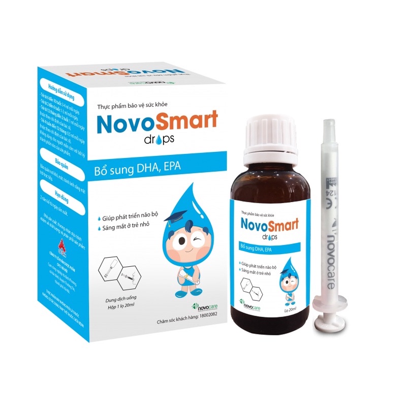 ✅ Novosmart Bổ Sung DHA, EPA Nhỏ Giọt, Không Tanh, Giúp Bé Thông Minh, Phát Triển Não Bộ Toàn Diện