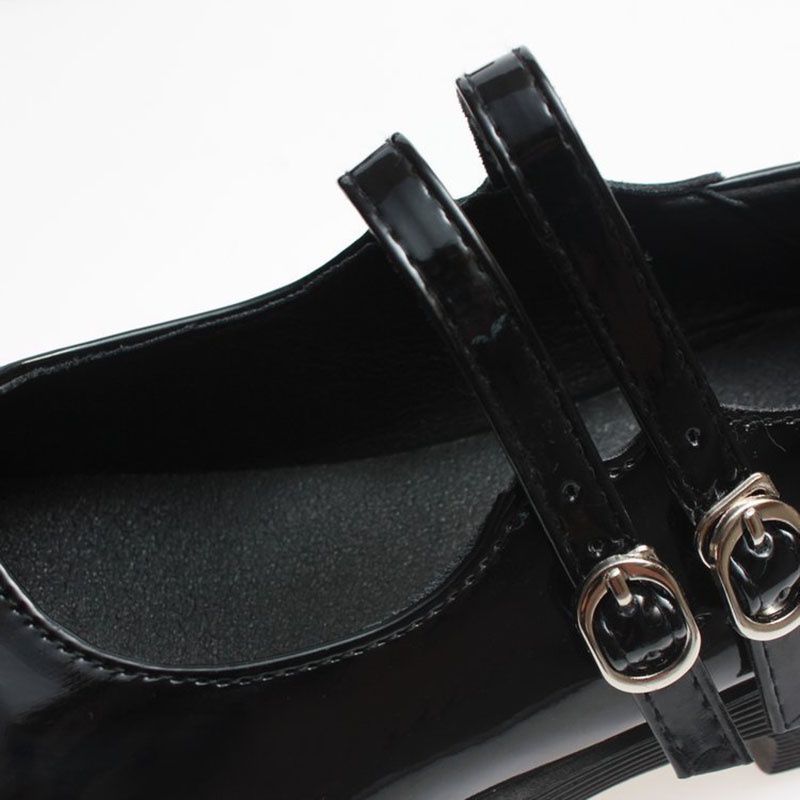 Giày IELGY bằng da đế dày phong cách Anh Quốc cổ điển thời trang dành cho nữ