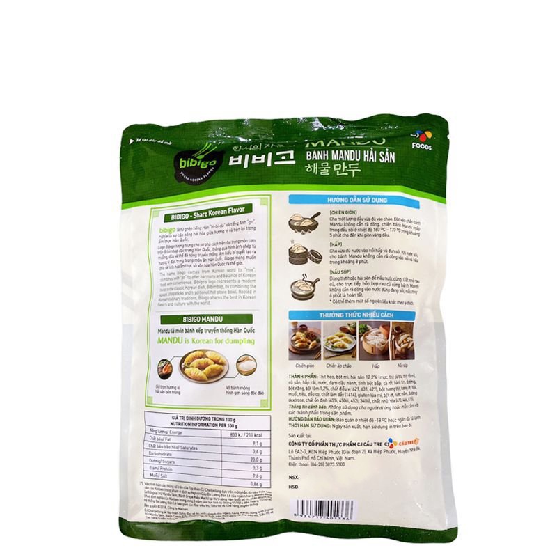 Bánh xếp Mandu Bibigo nhân (thịt/thịt và bắp/hải sản) giao Hỏa Tốc TP.HCM | BigBuy360 - bigbuy360.vn