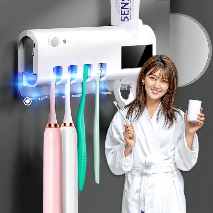 Máy Tiệt Trùng Bàn Chải Đánh Răng Tự Động Gắn Tường Sử Dụng Năng Lượng Mặt Trời Và Điện Gia Dụng