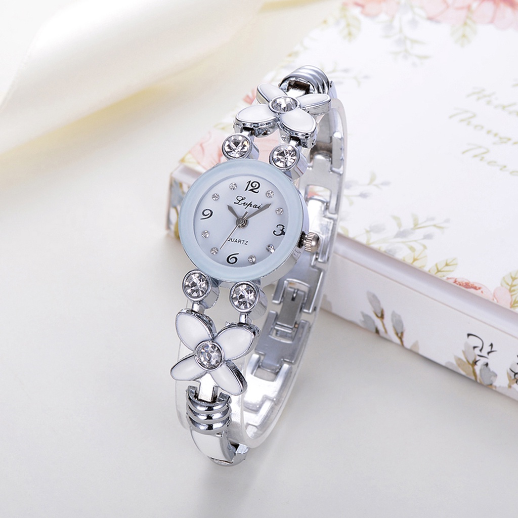 MACmk Wrist Watch Elegant Brilliant Decorative Rhinestone Digital Wristband for Daily Usage