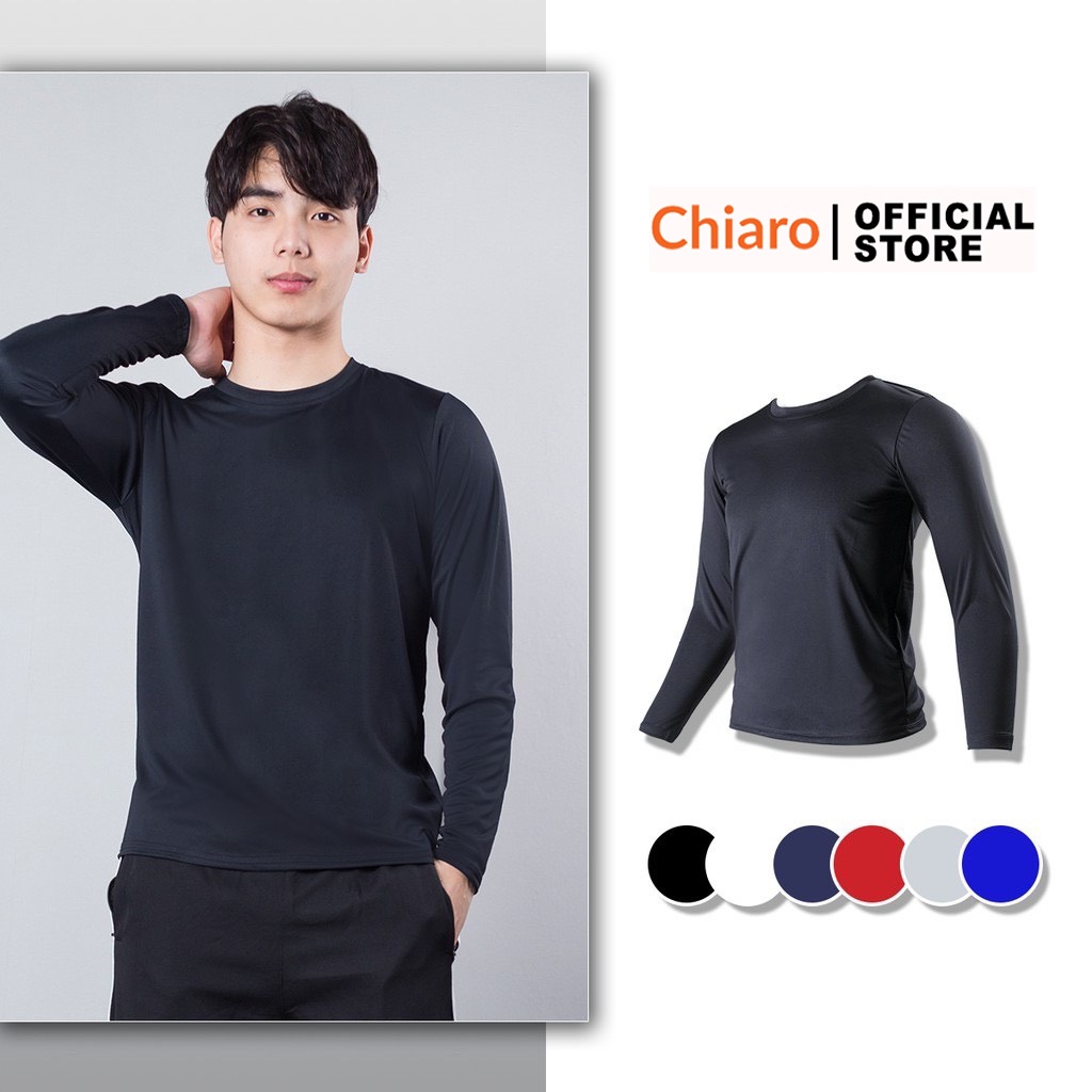Áo thun nam tay dài thun thể thao nam co giãn, áo giữ nhiệt màu sắc trẻ trung cao cấp Chiaro | BigBuy360 - bigbuy360.vn