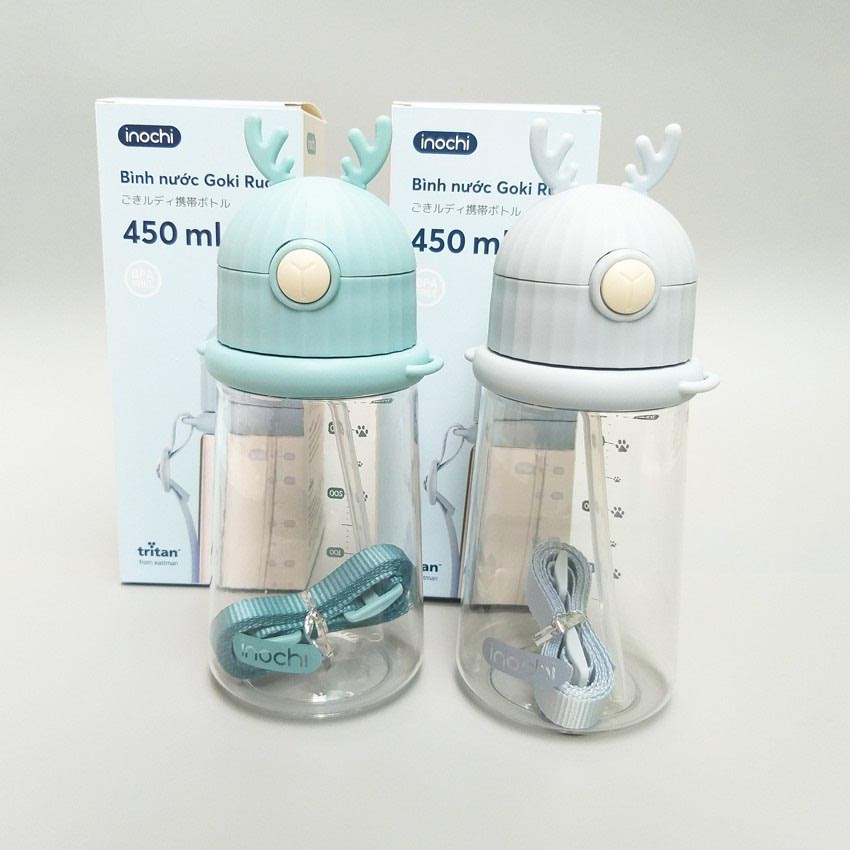 Bình Nước Goki Rudy 450ml Cho Bé INOCHI, Chất Liệu Nhựa Cao Cấp, An Toàn Với Đủ Dung Tích
