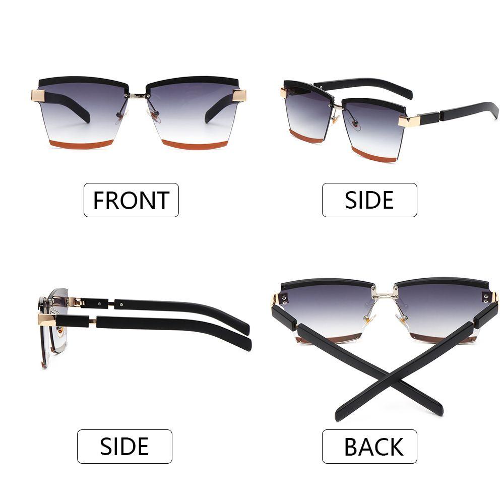 MELODG Kính Râm Oversized Không Gọng Màu Sắc Kẹo Ngọt Chống Tia UV400