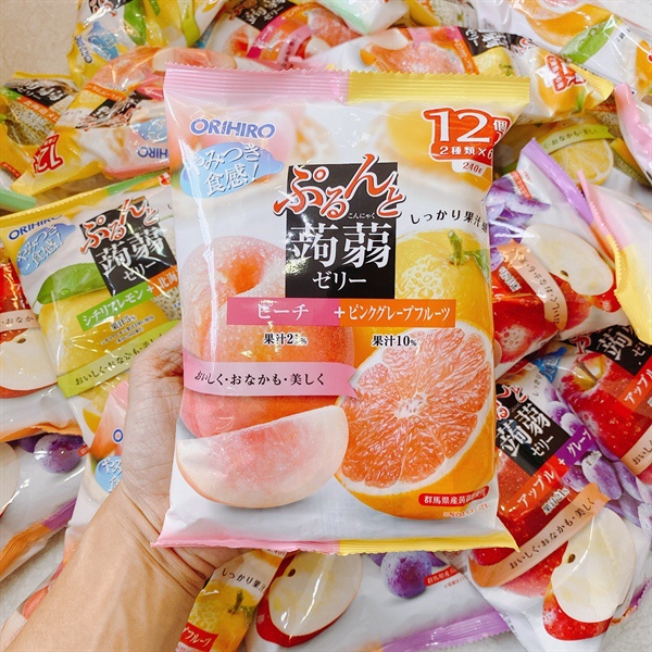 Thạch trái cây Orihiro Nhật Bản, 240g