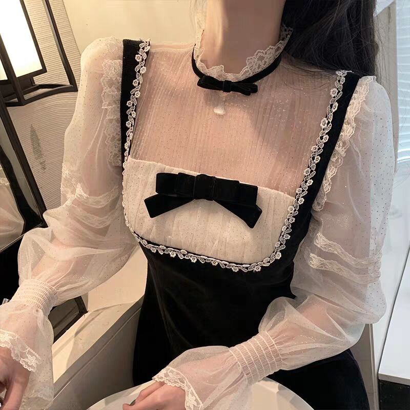 Đầm Nhung Đen Đính Kim Sa Lấp Lánh Thời Trang Cho Nữ  tao bao