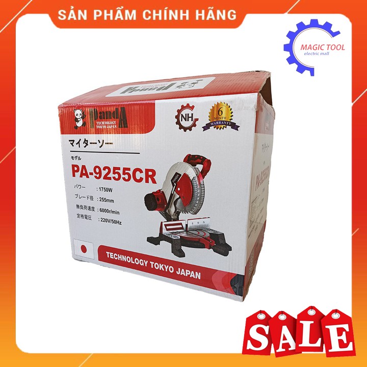 Máy cắt nhôm Panda PA9255CR, Motor dây curoa, Công suất 1750W, Lưỡi 255mm, Máy cắt góc đa năng