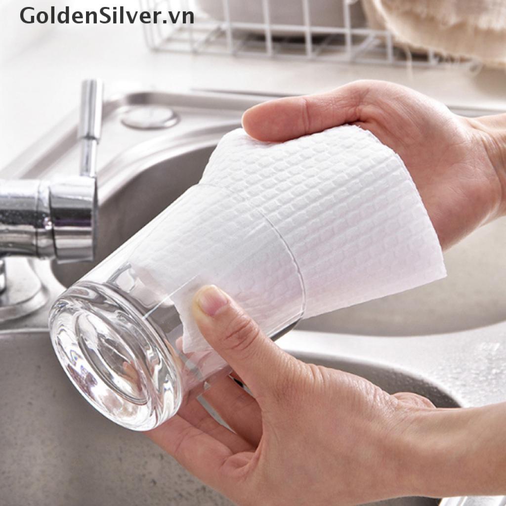 Cuộn 50 Khăn Lau Chén Dĩa Bằng Tre Có Thể Tái Sử Dụng