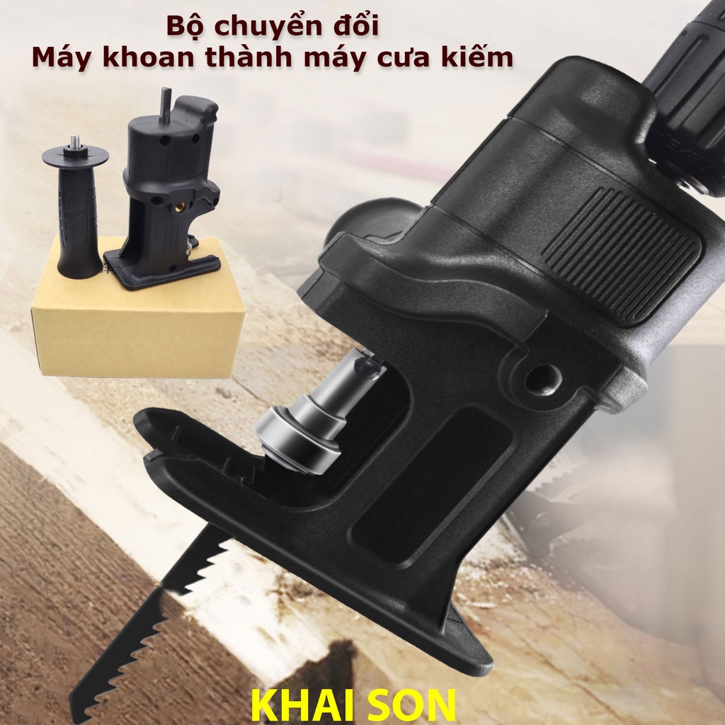 Bộ chuyển đổi máy khoan thành máy cưa lọng KHÔNG kèm lưỡi cưa dùng cho máy khoan pin, khoan điện tiện dụng
