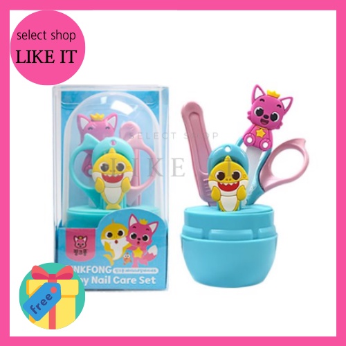 Pinkfong Bộ Dụng Cụ Chăm Sóc Móng Tay Cho Bé Sơ Sinh | Kéo Cắt Móng Tay | Giao Hàng Từ Hàn Quốc | Quà Tặng Miễn Phí
