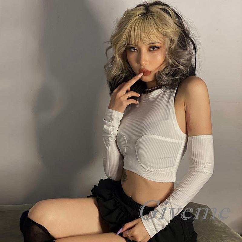 Áo Croptop Tay Ngắn Màu Trơn Thời Trang Mùa Hè Cho Nữ