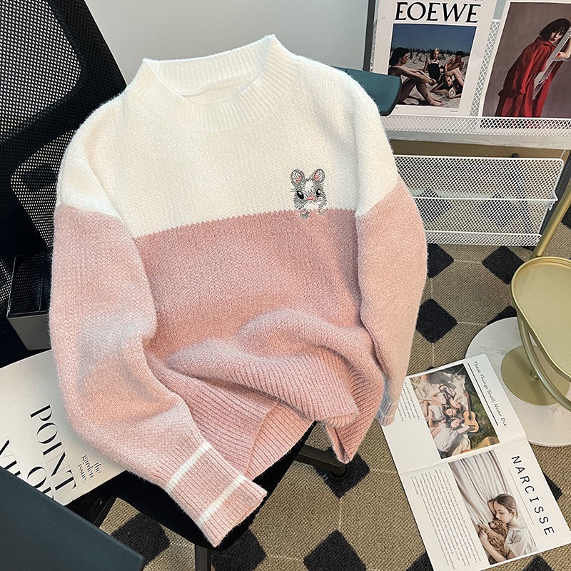Áo sweater Cổ Tròn Dáng Rộng Phong Cách Thời Trang Mùa Thu Mới
