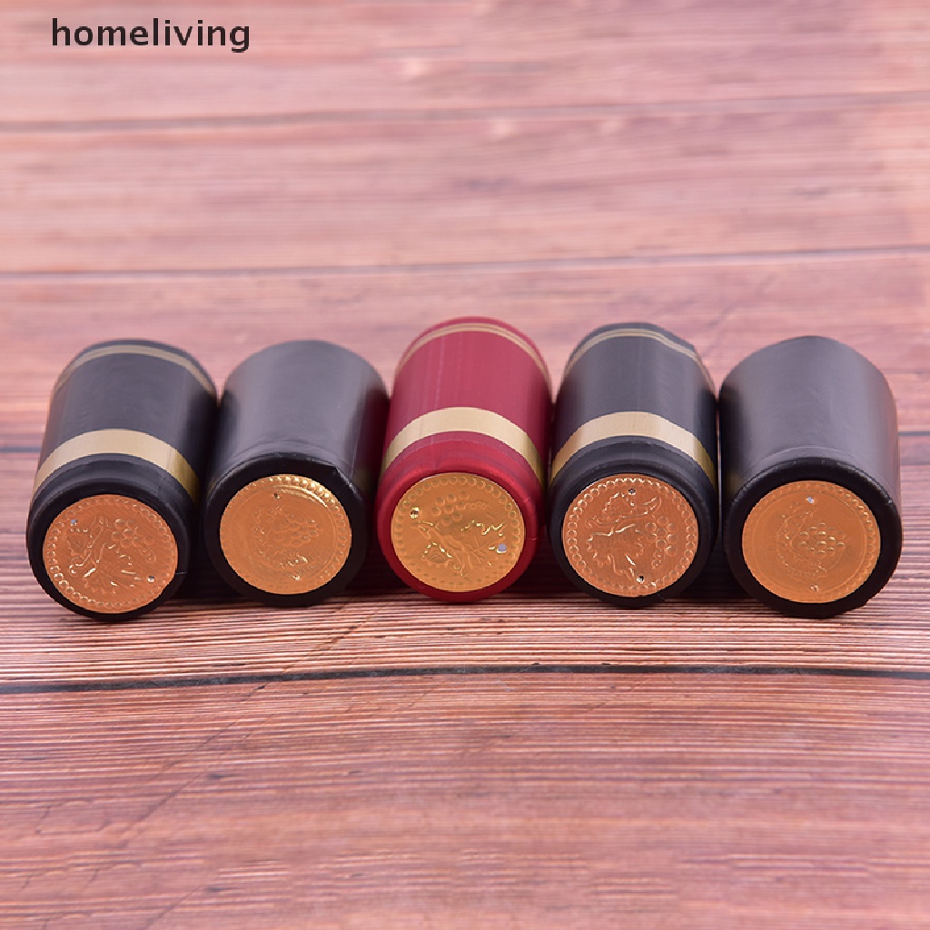 Set 10 Vỏ Bọc Chai Rượu Vang Bằng Nhựa PVC Co Nhiệt