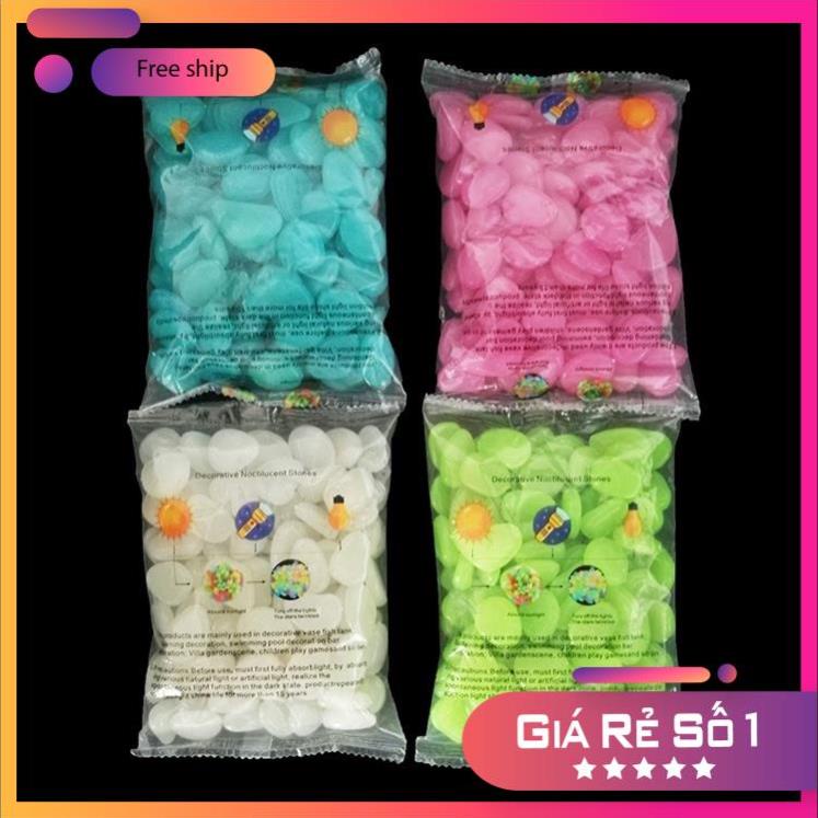 Đá Dạ Quang Nhiều Màu Sắc Trang Trí Bể Cá, Chậu Cây, Sân Vườn