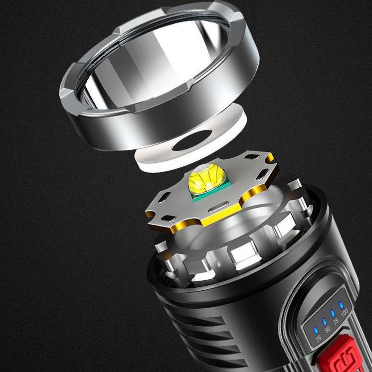 Đèn Pin Led Cầm Tay Siêu Sáng Cổng Sạc Usb Tiện Dụng