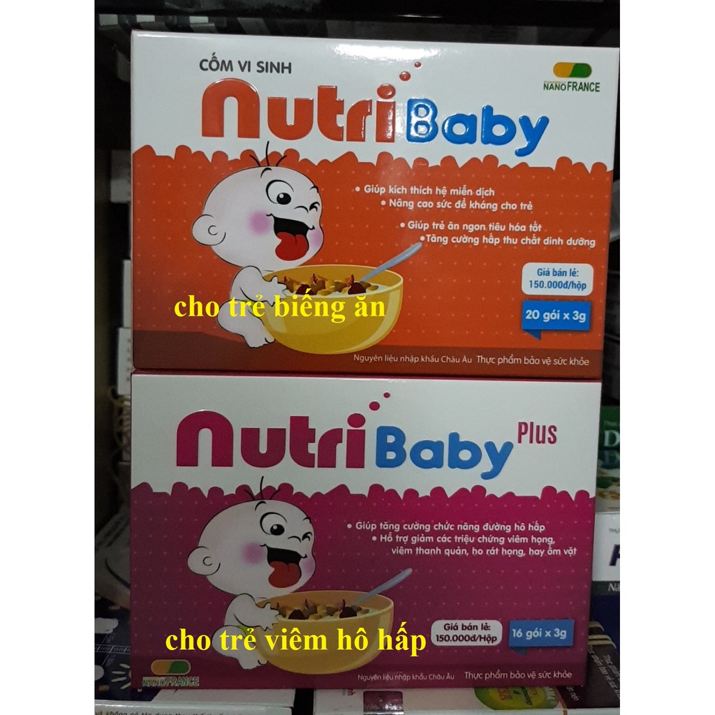 cốm vi sinh nutribaby plus hồng và cam / nutri baby