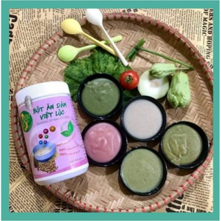 {TRỢ GIÁ} bột ăn dặm việt lộc không rau, bé từ 4 tháng dùng được, giúp tăng cân chống táo bón, hộp 500g